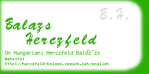 balazs herczfeld business card